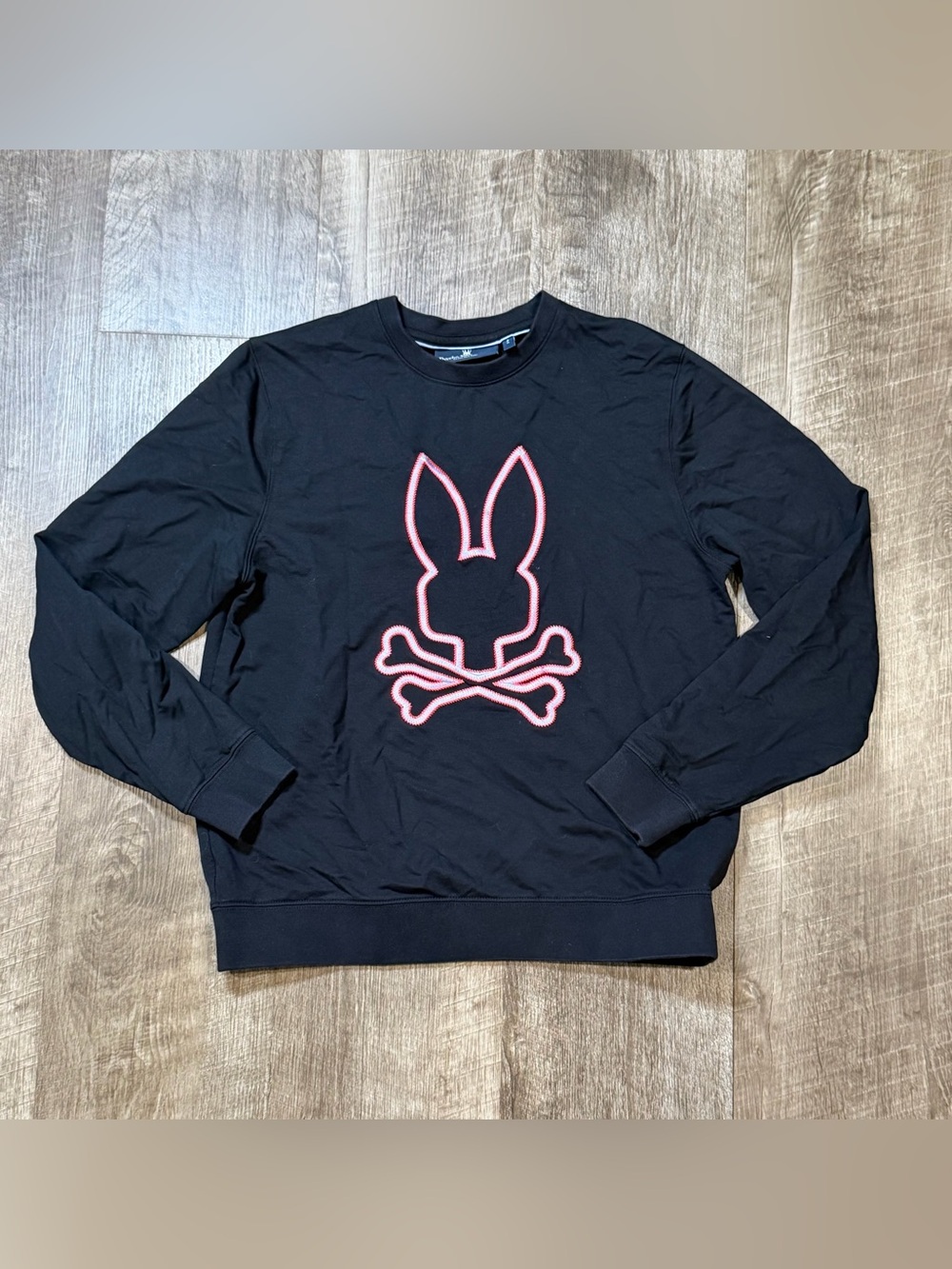 Psycho Bunny Albany French Terry Sweatshirt Black Kids Large 14-16.
